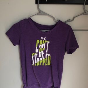 “Can’t be Stopped“ Under Armour girls tee